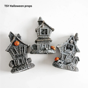 Nueva casa embrujada con calaveras de Halloween con luces, casa embrujada con calabazas, artículos de decoración para el hogar, accesorios decorativos. - Product Image 3