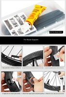 Kit de réparation de pneus de vélo Dericsson avec patchs froids, colle et leviers pour l'entretien des chambres à air de vélo