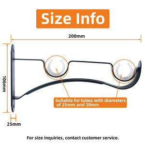 Support de <span class=keywords><strong>rideau</strong></span> de style moderne, adapté aux chambres et aux salons, 28 mm, support de <span class=keywords><strong>fixation</strong></span> de <span class=keywords><strong>tringle</strong></span> à <span class=keywords><strong>rideau</strong></span> réglable robuste - Product Image 2