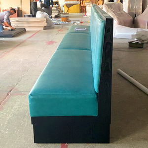 Xu Hướng Mới Cafe Bảng Thiết Lập Nhà Hàng Ghế Kim Loại Thương Mại Nhà Hàng Gian Hàng Với Bảng Gỗ Gỗ Hiện Đại Rắn PU Da - Product Image 4