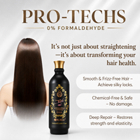 PRO TECH 500ml Traitement lissant et fortifiant à la kératine sans formaldéhyde pour cheveux afro crépus ou gras