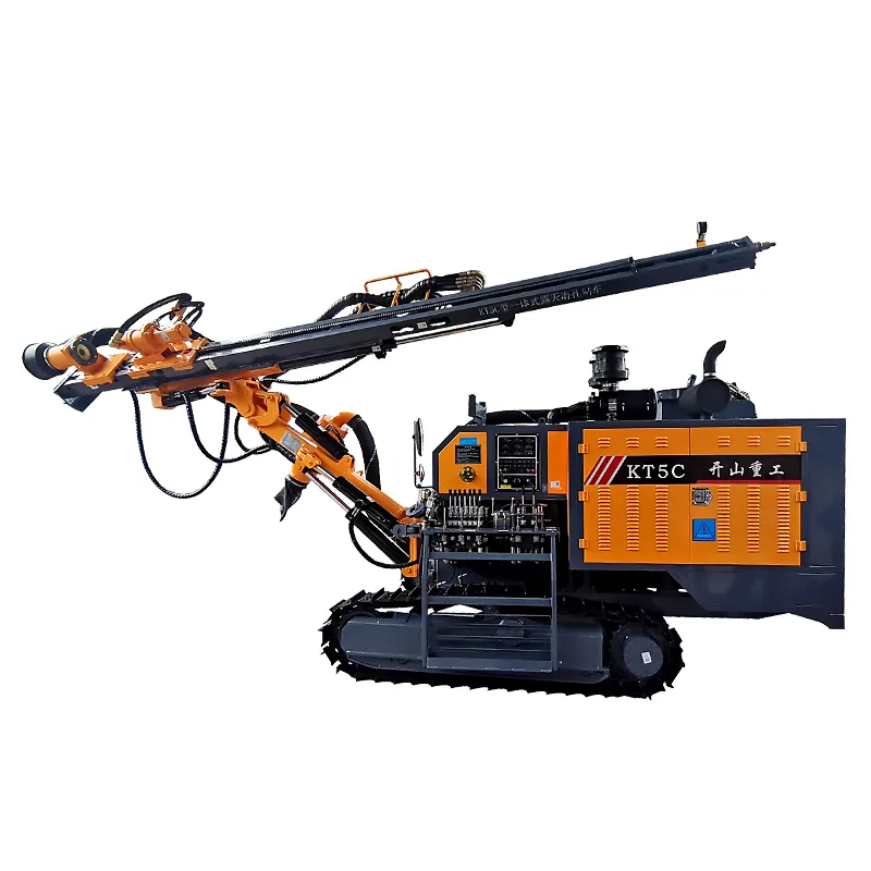 All-in-one KT5C 25M 90-115MM Crawler Mounted Water Well Bore Hole Diesel power Drilling Rig mining For Open Use