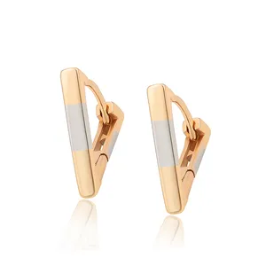 A00740427 xuping fashion jewelry items Multicolor Environmental Copper V shaped hot selling huggies earring