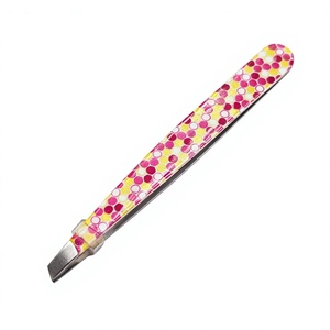 Pince à épiler pour sourcils à pointe inclinée en acier inoxydable, outil de précision pour l'épilation des femmes et des hommes - Product Image 2
