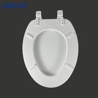 Coussin allongé Standard américain 19 "PVC épais compressé blanc doux uni blanc siège de toilette Spone