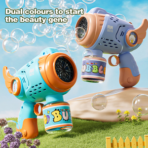 Machine à bulles XST à 10 trous en plastique ABS avec bulles abondantes, 4 piles AA, cadeaux pour les enfants de <span class=keywords><strong>3</strong></span> ans et plus, pistolet à bulles automatique pour l'extérieur - Product Image 5
