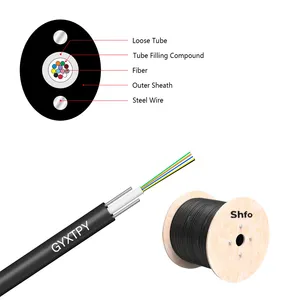SHFO-GYXTPY High Quality FTTH Fiber Cable GYXTPY G657A G652D Multi Core FTTH Drop Cable Fiber Optic Cable