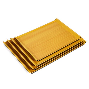 ถาดเสิร์ฟทรงสี่เหลี่ยม พลาสติกกันลื่น สำหรับโรงแรม ใส่กาแฟ ชา ลายเส้นสีแดง ปี 2024 - Product Image 2
