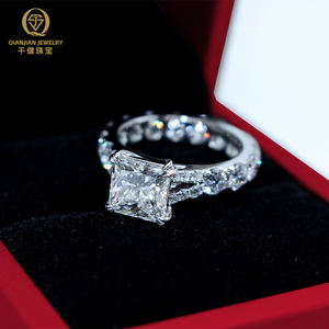 2025最新设计18k金IGI实验室种植钻石戒指最佳质量3ct公主钻石金订婚戒指 - Product Image 2