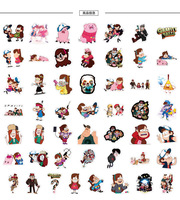Autocollants en vinyle PVC découpés à la forme, imperméables, 50 pièces, motif Fée des fleurs, Anime Gravity Falls, mignons et amusants, pour la décoration de skateboards d'enfants