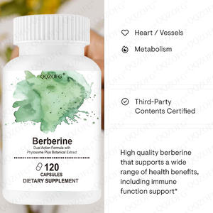 Premium 500mg berbérine par portion vente chaude 60 capsules supplément botanique pour la santé cardiaque soutien immunitaire antioxydant - Product Image 4