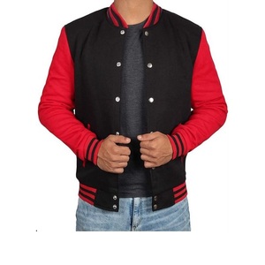 Wholesale <b>Plus</b> <b>Size</b> Men's Varsity <b>Jackets</b> with Custom Logo Plain Letterman Canvas <b>Jacket</b> for Winter Customizable Pattern - Product Image 1