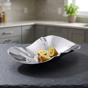 Polished Metal <b>Serving</b> <b>Tray</b> Solid Finish Elegant Design Dishwasher Safe Residential Use Food Contact Safe - Product Image 3