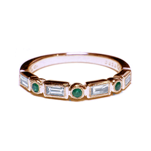 Anillo de oro blanco de 18 quilates para mujer, joyería fina de diamante 100% Natural, sortija redonda de Esmeralda, directa de fábrica de China - Product Image 4