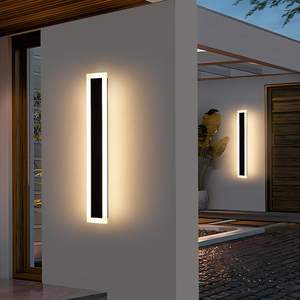 Impermeable IP65 Morden al aire libre luz tira larga LED lámpara de pared jardín porche Sconce luz 30cm 7W 110V LED luminaria lineal - Product Image 2