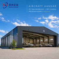 Hangar préfabriqué en structure d'acier haute résistance, hangar à avions à grande portée, hangar industriel modulaire pour avions