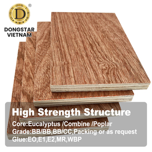 Bintangor Faced Plywood 1220x2440mm 1250x2500mm Custom Size Eucalyptus Core Plywood - Product Image 1