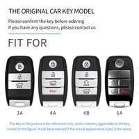 Housse de clé de voiture Kia en TPU souple, 4 boutons, design bord doré, étui de protection léger et élégant