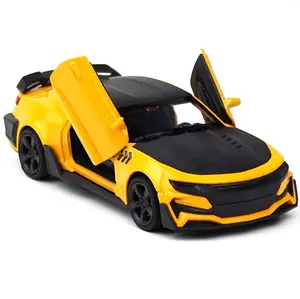 ขายส่งของขวัญ1/18แปลง Bumblebees ประตูโลหะเปิดรวบโลหะผสมรถรุ่นของเล่นสำหรับเด็ก