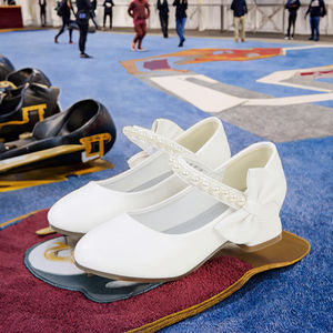 Scarpe Eleganti da Principessa con Tacco Alto per Ragazze, Alla Moda in Microfibra Multicolore, Suola in Gomma per Feste, Matrimoni e Spettacoli - Product Image 3