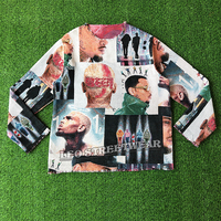 Pull Jacquard Tendance Effet Vieilli Style Tapisserie Personnalisé Rapper Chris Brown – Couverture Tapisserie Vêtement Pulls d'Hiver en Coton pour Hommes