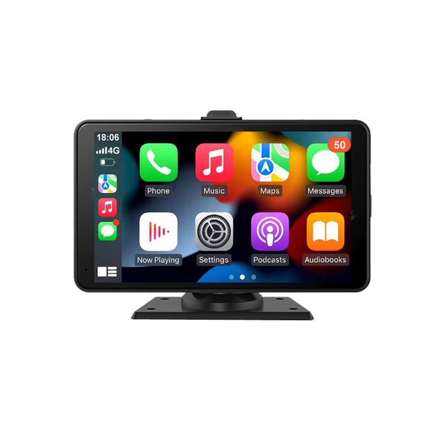 Upgrade Wireless CarPlay IPS Stereo Radio 7" Smart Multimedia Touch Screen with Remote Control App Control Portable Car Monitor