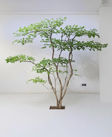 Arbre d'érable vert artificiel réaliste pour centre commercial, hôtel, restaurant, jardin, parc, décoration paysagère extérieure et intérieure