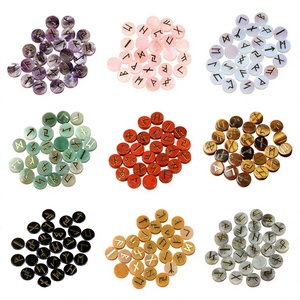 Juego de 25 Piedras Rúnicas Naturales de la Mejor Calidad, Grabadas, para Manualidades, Regalos, Decoración, Feng Shui, Arte Popular, F S CRYSTAL - Product Image 3