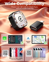 Adaptateur portable USB sans fil CarPlay Android Auto Plug & Play pour iPhone, compatible universel, garantie 1 an