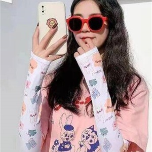 Manguitos de seda helada para verano, deportivos, transpirables, con protección solar UV y estampado digital, para ciclismo y pesca. - Product Image 5