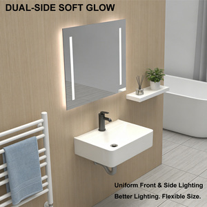 <span class=keywords><strong>Miroir</strong></span> LED mural pour <span class=keywords><strong>salle</strong></span> <span class=keywords><strong>de</strong></span> <span class=keywords><strong>bain</strong></span> NewThingLine, design scandinave moderne, IP44, compatible CE/UKCA/SAA/ETL, pour maison/appartement - Product Image 3
