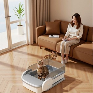 Caja de arena inteligente para gatos Petwant de 100 L, rectangular, controlada por aplicación, automática, para gatos - Product Image 3