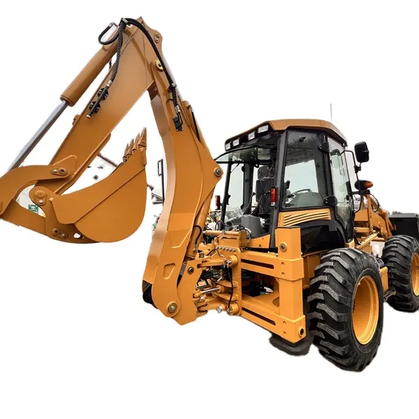 Peralatan Konstruksi Bucket Front End dengan Menggunakan Backhoe Loader