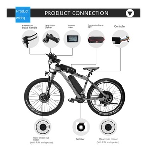 <span class=keywords><strong>Kit</strong></span> de modification de vélo <span class=keywords><strong>électrique</strong></span> Nine Cities avec batterie au lithium, moteur arrière 52V2000W, écran LCD et accélérateur à pouce pour VTT - Product Image 3