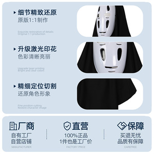Disfraz de No-Face para Cosplay, Disfraz de Anime para Mujer Adulta, Disfraz de Spirited Away de Poliéster, Conjunto Completo para Juego de Roles, Traje de Halloween - Product Image 5