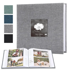 Wenshun 6 pollici Album fotografico libro semplice lino regalo creativo con copertura in tessuto di alta qualità 200 <span class=keywords><strong>foto</strong></span> capacità di <span class=keywords><strong>archiviazione</strong></span> - Product Image 4