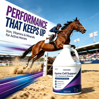 Complément Liquide OEM Vitamines-Fer-Minéraux pour Chevaux 1 Gallon – Favorise l'Endurance, la Santé Sanguine et la Fonction Immunitaire