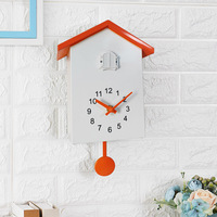 Horloge murale scandinave décorative avec coucou d'extérieur et sonnerie permanente