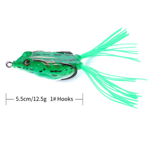 Leurre de pêche en plastique de haute qualité, vente chaude, 5,5 cm, 12,5 g, appâts de pêche vifs, appâts artificiels souples pour grenouilles, appâts de pêche pour la surface de l'eau - Product Image 6