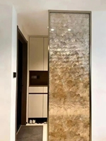 Puerta de Baño de Aluminio de Alta Resistencia con Acabado Resistente al Agua, Decorativa, en Forma de Concha, Estilo Francés Premium