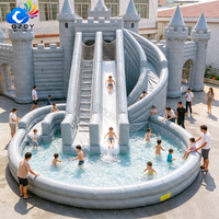Toboggan aquatique gonflable géant direct usine, personnalisé, double ou simple piste, avec piscine, pour location extérieure
