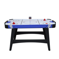 Table de jeu de hockey sur air neuve de 54 pouces pour adultes et enfants, avec marqueur LED, son intégré, design MDF élégant pour table