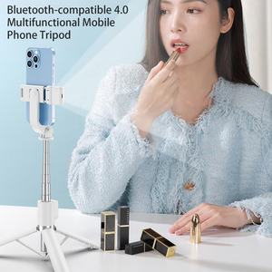R1s inalámbrico <span class=keywords><strong>para</strong></span> Bluetooth <span class=keywords><strong>Selfie</strong></span> Stick <span class=keywords><strong>para</strong></span> Gopro <span class=keywords><strong>para</strong></span> <span class=keywords><strong>Huawei</strong></span> 360 trípode de luz LED plegable giratorio con pliegue adicional - Product Image 5