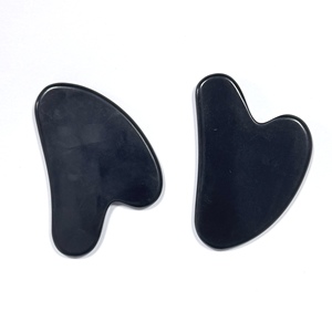 Black Xiuyan Serpentine Black <b>Jade</b> Nephrite guasha for face - Product Image 2