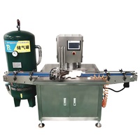 Machine automatique à grande vitesse de scellage de bouteilles rondes carrées en verre/plastique