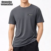 Kaos Grosir DTG Sublimasi Regular Fit Stok Pria Murah Kaos Olahraga Custom Poliester Ukuran US untuk Pria