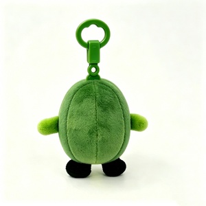 Customized <b>Cute</b> avocado character plush pendant for backpacks,Soft fruit plush toy <b>keyring</b> forkids,Cartoon winking avocado plush - Product Image 3