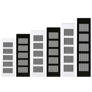 Aluminum Alloy Ventilation <b>Mesh</b> Cabinet <b>Grille</b> Silver Black H-1001 <b>For</b> Cabinets Shoe Cabinets Refrigerators - Product Image 2