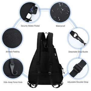 Bolsa de Raqueta de Tenis y Pádel Acolchada, con Protección Deportiva, Bandolera, Mochila para Pickleball, Resistente al Agua - Product Image 1