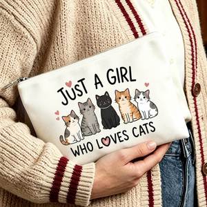 Trousse de maquillage pour les amoureuses des chats, pour maman, filles, amies, cadeaux idéaux pour les voyages, les anniversaires et trousse de toilette, sac cadeau pour femmes - Product Image 5